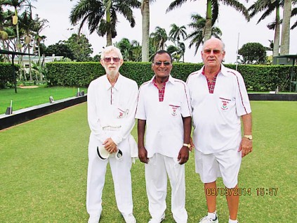 Trips championships winners D Lavery, K Mudaly and J Marais.