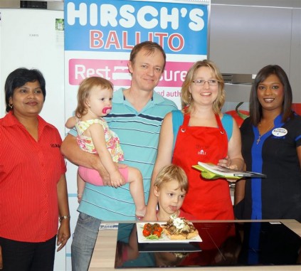 Corrienne Austin (second right) and her family Duncan, Dylan and Hannah with Nelhendree Pillay and Joewell Ebrahim.