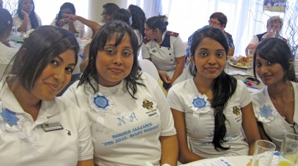 Trainee nurses, from left, Rasalika Maharaj, Preshika Moodley, Bronwin Govender and Devashree Govender.