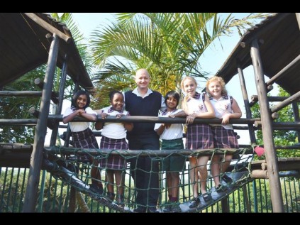 LEFT: Surray Gounder, Miyolo Tundzi, Mr Bjorn Teunissen principal of Crawford Prep North Coast, Kiren Gounder, Ciera Marais and Kelly O'Brien.