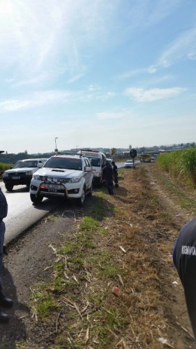The accident scene on the R102 near the Stanger police station. Photo: IPSS Rescue