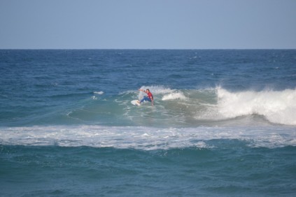 Shane Sykes shreds it up during the Mr Price Pro trials.