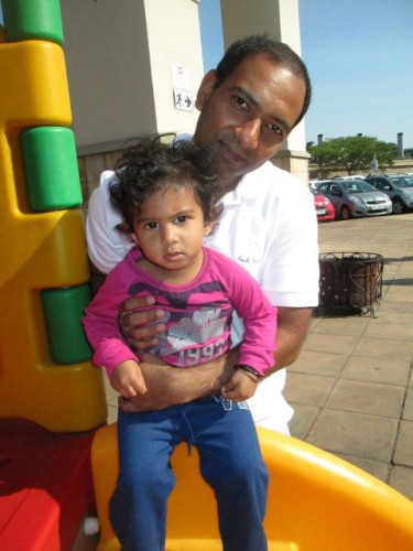 Akesh Hiralal and his daughter spent some quality time on Youth Day.