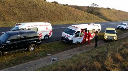 Paramedics at the scene of the accident. Photo: IPSS Medical Rescue.