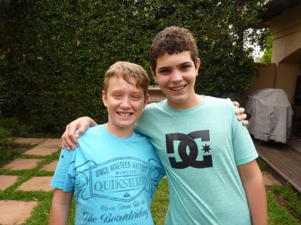 Best friends Travis Hammerich and Sheldon Dalziel have been comforting each other on Skype.