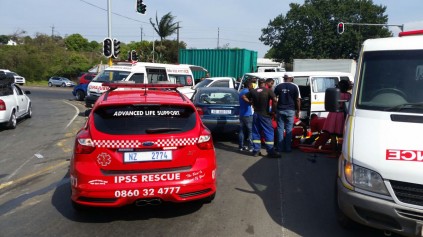 The accident scene at the Stanger Manor robots. Photo: IPSS Medical Rescue