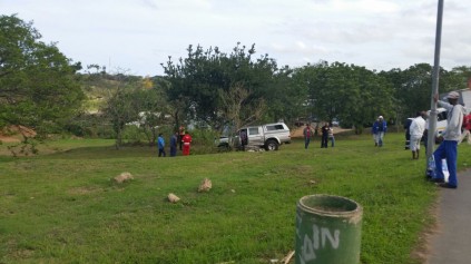 The accident scene next to the road at Umhlali. Photo: IPSS Medical Rescue