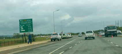 The driver abandoned the vehicle after the accident on Ballito Drive. Photo: IPSS Medical Rescue.