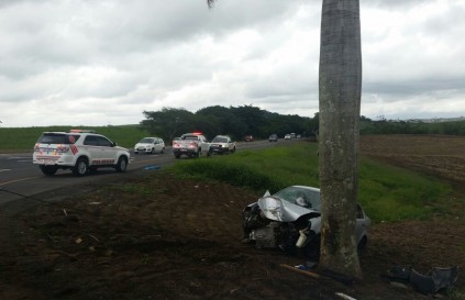 The accident scene on Watson highway. Photo: IPSS Medical Rescue