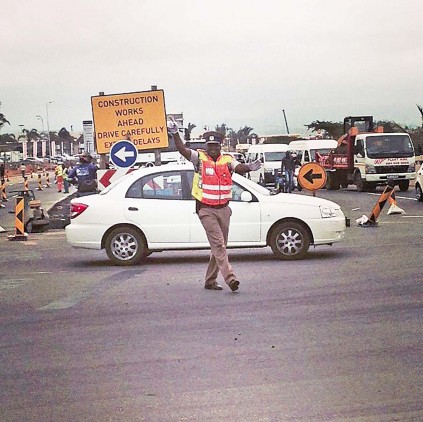 The happy traffic cop.