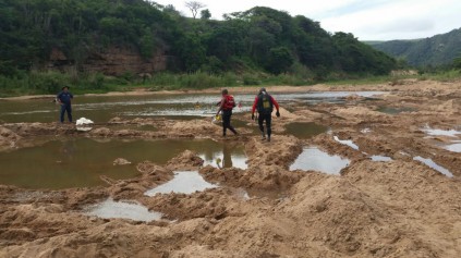 Two more divers rush over to help the others in the water, looking for the boy. Photo: IPSS Medical Rescue
