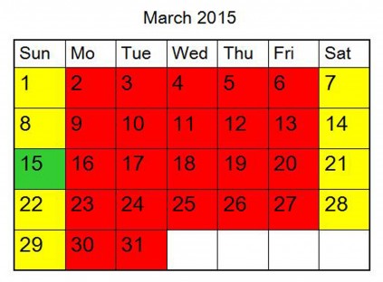 The load shedding schedule by Eskom for the month of March.