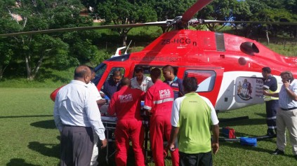 AirMercy services transported the critical patient to hospital. Photo: IPSS Medical Rescue