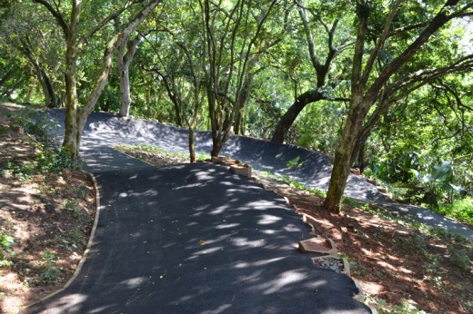A technically difficult but extremely fun track provides a new arena for downhill skating enthusiasts or even BMX riders.