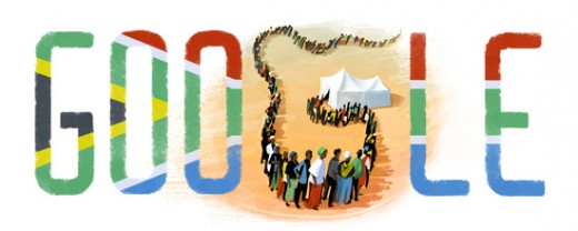 Freedom Day Google doodle.