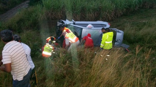 Paramedics attending to the woman. Photo: IPSS Medical Rescue