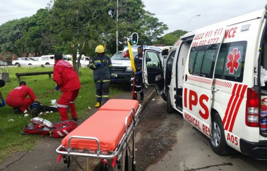 12 people were injured after their taxi rolled in Stanger Manor. Photo: IPSS Medical Rescue