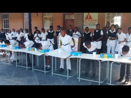 The Harry Bodasing pupils had a fierce Easter egg eating competition.