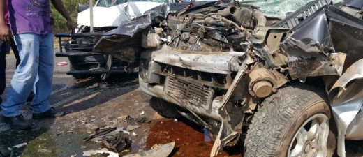 Two vehicles had a head-on collision. Photo: IPSS Medical Rescue