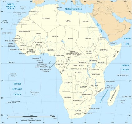 Map of Africa.