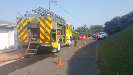 KwaDukuza Fire Department's swift response prevented the fire from spreading to the rest of the house. Photo: IPSS Medical Rescue