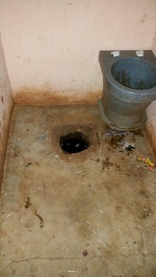 The toilet pit where the newborn was found. Photo: IPSS Medical Rescue