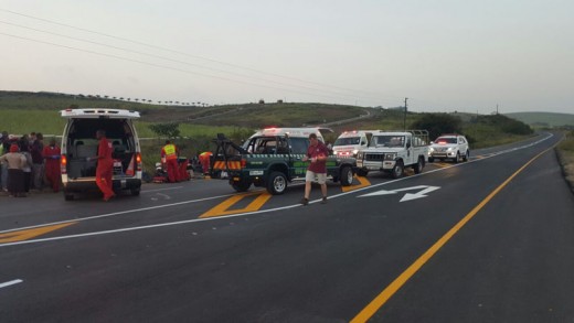 The one lane was completely obstructed. Photo: IPSS Medical Rescue