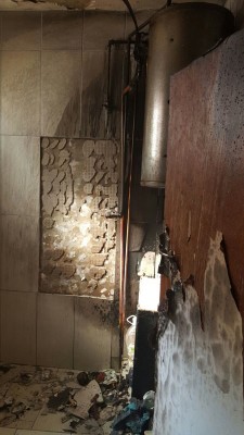 The flames started to set alight the room. Photo: IPSS Medical Rescue