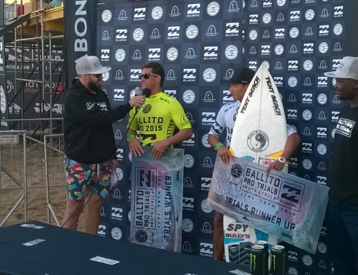 Ballito Pro Trials winners Robson Santos and Flavio Nikagima.