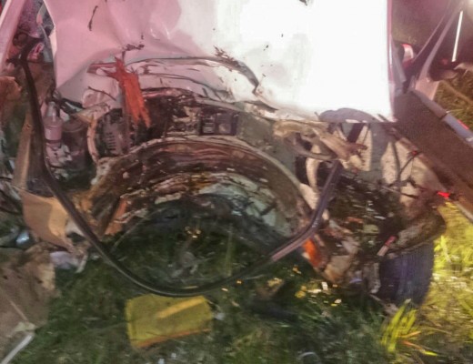 The impact from the tree on the car. Photo: KZN EMS