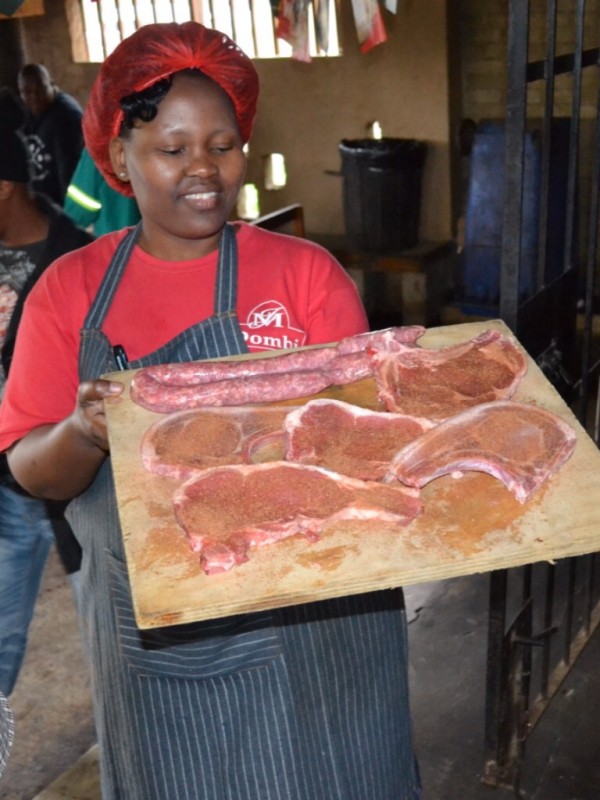 Freshly cut and freshly prepared meat.