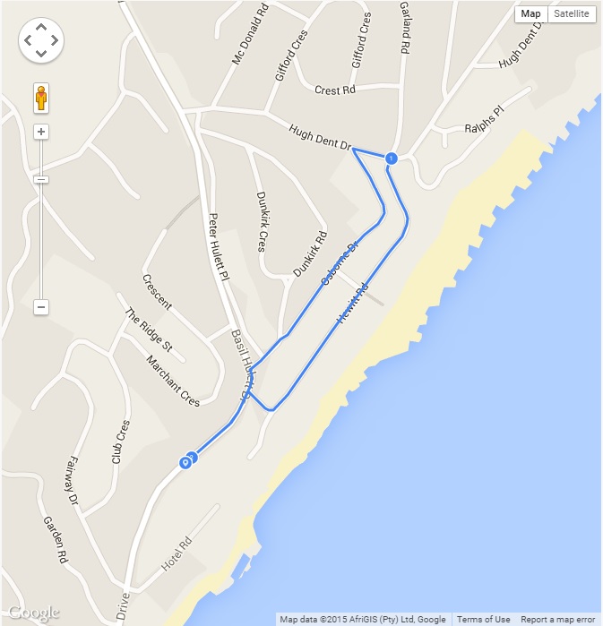 The 2km time trial route.