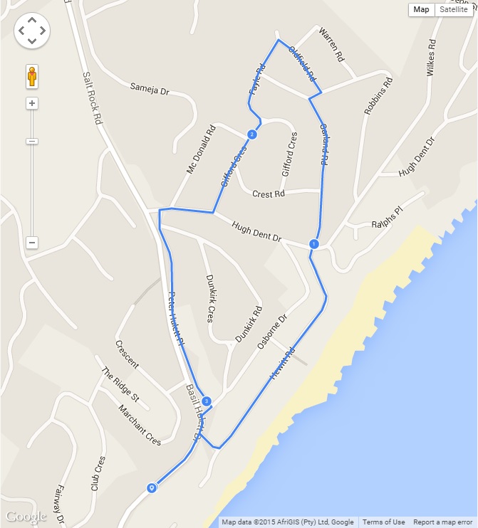 The 3.5km time trial route.
