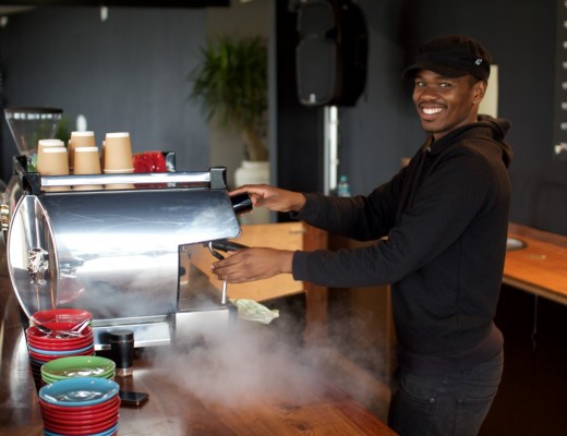 A Flat White is a popular choice at Wonderland Coffee.