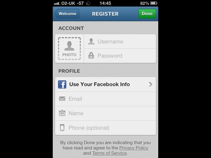 Create a username and password for your account, upload a profile picture if you want to.