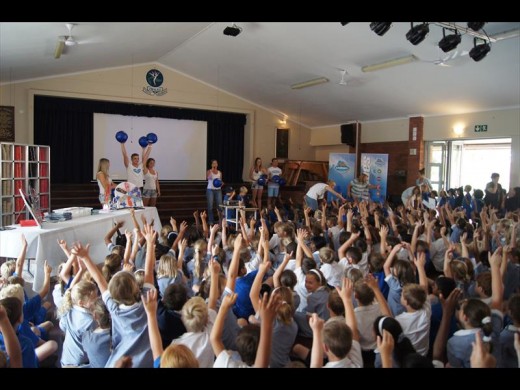 The Umhlali pupils love the fun flip flops.