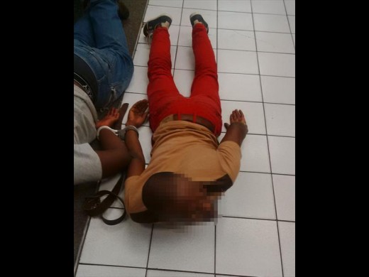 This man was arrested for the illegal possession of rhino horn and ivory.