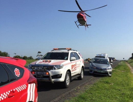 The AMS helicopter arriving. Photo: IPSS Medical Rescue
