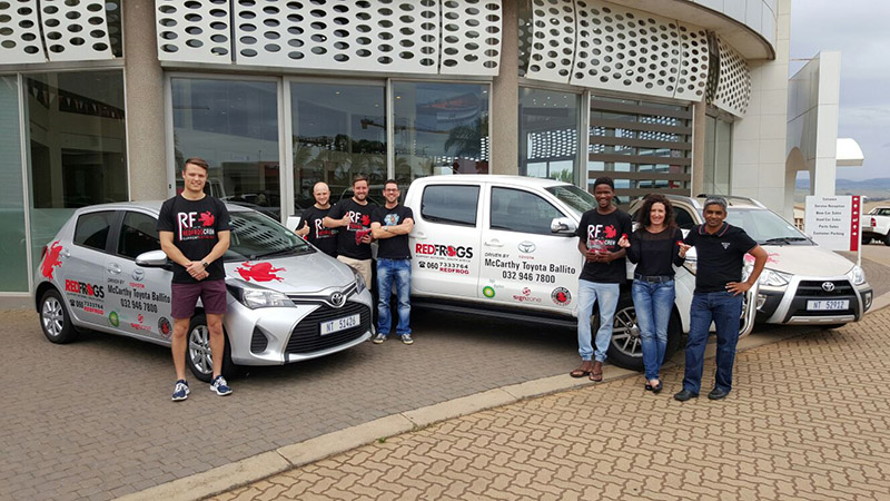 The Red Frogs is sponsored by Toyota McCarthy Ballito and Toyota McCarthy Durban North.