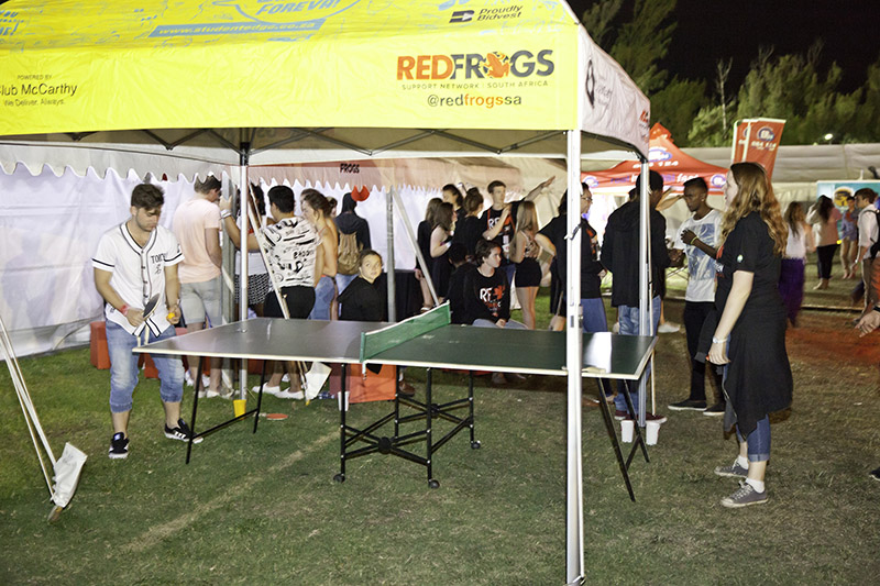 The Red Frogs tent at The Sound Factory in Durban.