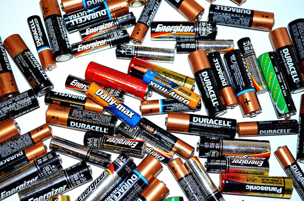 Collect used batteries for recycling.