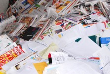 Recycle paper from old magazines to school exercise books.