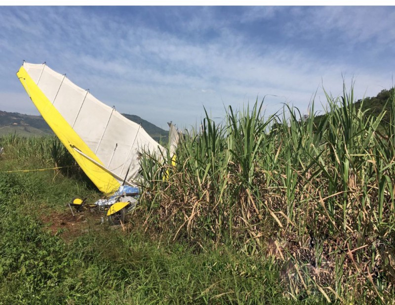 The microlight crashed in a farm in the Glendale area. Photo: IPSS 