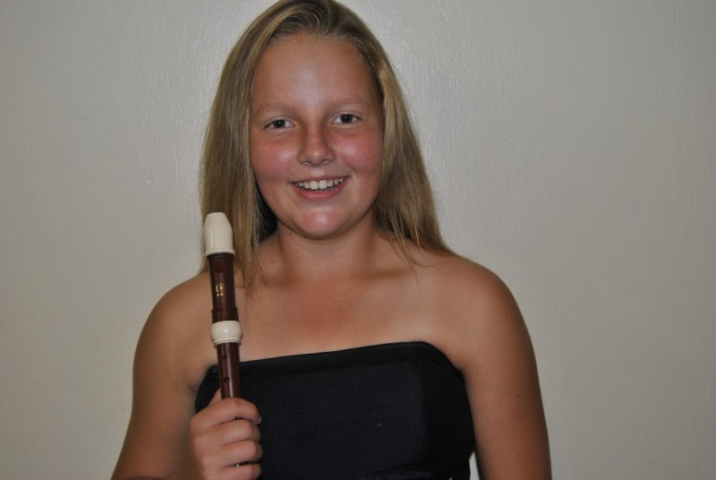 Alida Esterhuizen (12) will be showing off her recorder skills with Sammartini Concerto in F major, 2nd movement at the l KZN Young Performers concert.