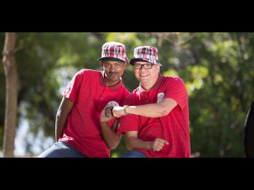 Ultimate Braai Master competitors, Eldry Liebrandt and Louis Pillay, of Team Shisa Mfethu.