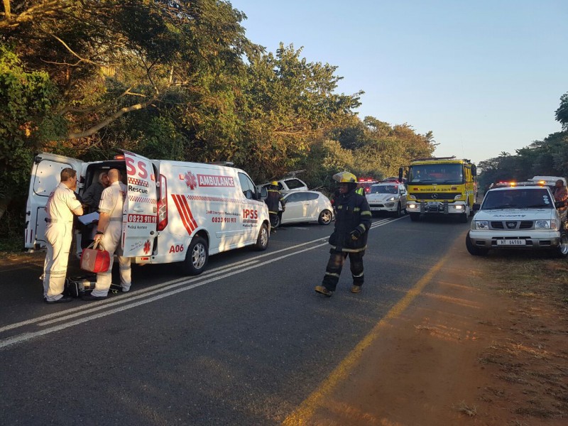 An accident at the Chakas Rock link road involved Ballito Pro junior surfers. Photo: IPSS Medical Rescue