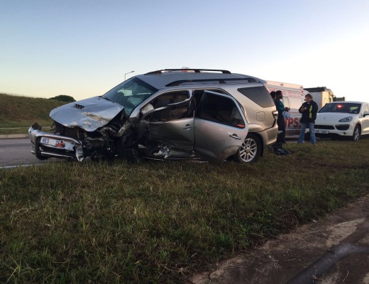 Two elderly passengers were injured in the Fortuner.