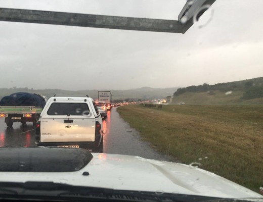 Traffic is backed-up for kilometres on the N2. Photo: Jacx Wilmans