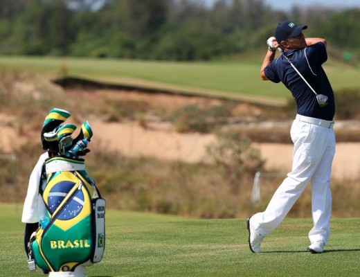 Da Silva's shot this morning marks golf's return to the games after 112 years. Photo: Getty Images/Scott Halleran