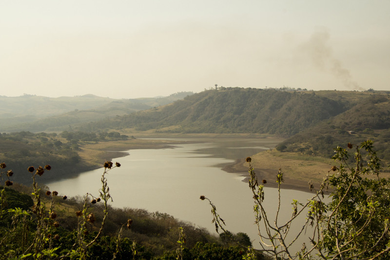 Hazelmere Dam as seen from the road leading to Msinsi in July 2015.